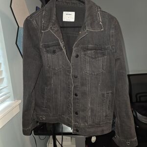 Old Navy Charcoal Gray Denim Jacket